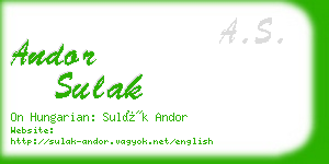 andor sulak business card